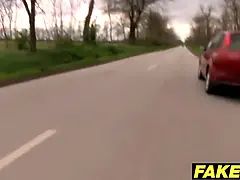 Faux cop cop pops twice for luxurious redhead