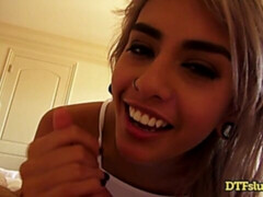 ベッドルーム, デカチン, ブロンド, フェラチオ, 自然山雀, ショートヘア, ティーン, オッパイの