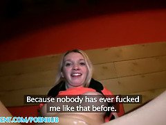 Blonde, Queue, Hd, Hôtel, Pov, Public, Maigrichonne, Fils