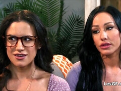 デカパイ, 黒人, フォアサム, グループ, ハードコア, 異人種間, レズビアン, 淫乱熟女