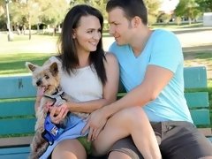 Arsch, Grosser arsch, Blasen, Braunhaarige, Behaart, Milf, Im freien, Titten