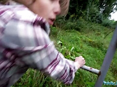 Public Agent Fucks Swedish Hitchhiker in Car - Big Cock Blowjob & Public Sex