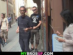 His Czech blonde girlfriend cheating him