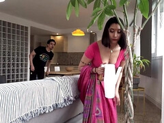 舐める尻, デカチン, フェラチオ, チン, 顔射, インド人, 淫乱熟女, 妻