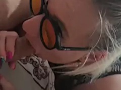 Enthousiasteling, Blond, Stel, Sperma shot, Latex, Ondergoed, Slipje, Slet