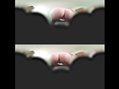 Dreidimensional, Grosse titten, Gesichtssitzen, Milf, Herrin, Muschi, Realität, Unter dem rock