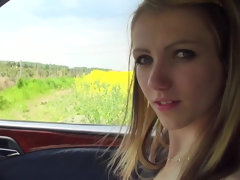 Beatrix Glower get a huge cumshot on her ass after being dicked outdoors