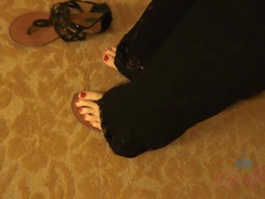 Enthousiasteling, Blond, Pijpbeurt, Voetbeurt, Vriendin, Ondergoed, Kut duiken, Geschoren