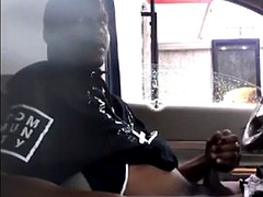 Leie, Schwarz, Handjob, Masturbation, Im freien