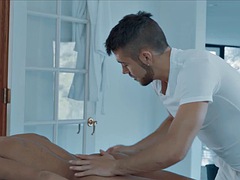 デカチン, 黒人, フェラチオ, 黒人, ハードコア, 異人種間, マッサージ, 筋肉