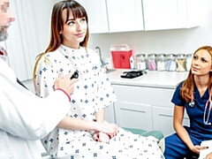 Grosse bite, Sucer une bite, Médecin, En levrette, 2 femmes 1 homme, Poilue, Chatte, Adolescente