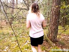 Dutch slut fucked in the woods