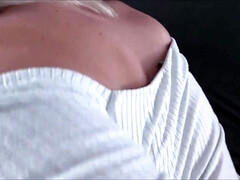 Blond, Pijpbeurt, Rondborstig, Sperma shot, Sperma in gezicht, Masturbatie, Tiener, Tieten likken