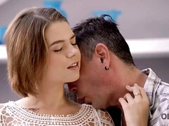 Grote mammen, Rondborstig, Vingeren, Likken, Slipje, Kut duiken, Russisch, Tiener