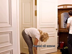 デカパイ, カップル, ハードコア, オナニー, ロシア人, シャワー, 生徒, オッパイの