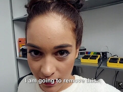 デカチン, チン, ヨーロピアン, 手コキする, ラティーナ, オマンコ, スカート, オッパイの