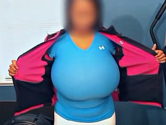 デカパイ, 黒人, 黒人, 面白, 乳首, オッパイの