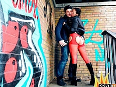 デカ尻, デカチン, デカパイ, フェラチオ, 淫乱熟女, お金, アウトドア, ストッキング