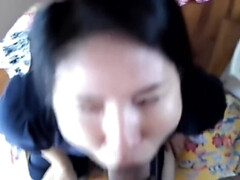 JAPANESE NAHA WHORE SUCKS HARD DICK AND SWALLOWS