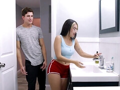 18, デカチン, フェラチオ, チン, バック, 手コキする, ティーン, オッパイの