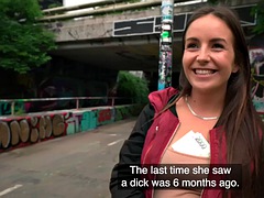 Euro babe is picked up in public for a blowjob and then fucked