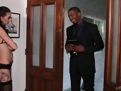 美女, デカ尻, デカチン, 黒人, 茶髪の, 浮気者, イマラチオ, 異人種間