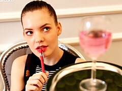 Grote kont, Pijpbeurt, Bruinharig, Hondjeshouding, Hakken, Natuurlijke tieten, Tiener, Tieten likken