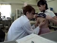 Dildo fuck for hot Jap during her medical examination