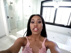 デカチン, デカパイ, フェラチオ, 彼女, 裸, オマンコ, タトゥー, オッパイの