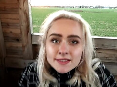 Blond, Pijpbeurt, Auto, Duits, Buiten, Ruw, Student, Tiener