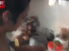 Aziatisch, Grote kont, Lul, Vrijster, Rijpe lesbienne, Naakt, Kut duiken, Vrouw