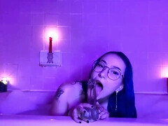 Morena, Tetona, Consolador, Casero, Masturbación, Solo, Juguetes, Mojado