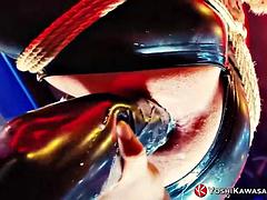 Asiatisch, Sadomasochismus, Fesselspiele, Schwul, Japanische massage, Latex, Piercing, Spielzeuge