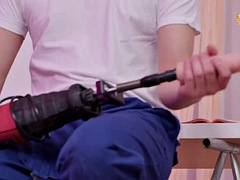 Enthousiasteling, Kont, Grote lul, Pijpbeurt, Europees, Vingeren, Homo, Sportzaal