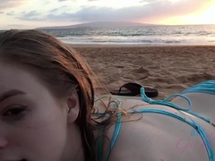 素人, ビーチ, ビキニ, ブロンド, フェラチオ, 人形, 足コキ, オマンコ