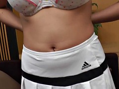 Amateur, Asiatique, Gros seins, Tir de sperme, Masturbation, Transsexuelle, Solo, Nénés