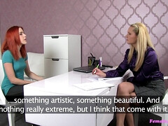 ブロンド, 女, ジーンズ, ラティーナ, なめる, 赤毛, スカート, ヤリマン