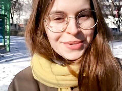 Morena, Estilo perrito, Alemán, Gafas, Peludo, Masturbación, Natural, Solo
