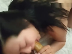 Cute Asian Girl Sucking and Fucking Brother