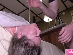 Américain, Cul, Blonde, Sucer une bite, Bondage, Couple, Pov, Adolescente