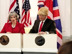 busty mommy Rebecca More costumed porn clip