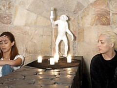 69 negenenzestig, Enthousiasteling, Kont, Masseren, Masturbatie, Natuurlijke tieten, Roodharige vrouw, Tieten likken