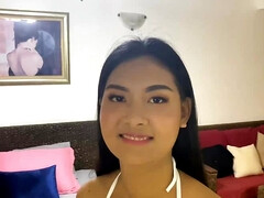 Leie, Asiatisch, Tussi, Blasen, Braunhaarige, Interrassisch