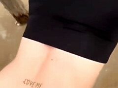 Enthousiasteling, Grote kont, Blond, Sperma, Hondjeshouding, Frans, Orgasme, Openbaar