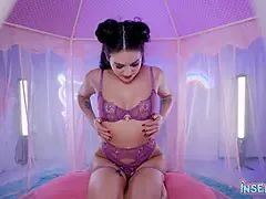 Braunhaarige, Dildo, Behaart, Hd, Lingerie, Muschi, Solo, Spielzeuge