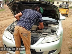 Gros seins, Noire, Sucer une bite, Plantureuse, Voiture, Noir ébène, Seins naturels, Nénés