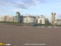 Strand, Braunhaarige, Im freien, Öffentlich