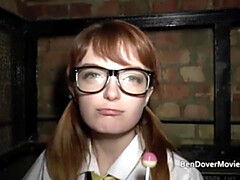 18, アナル, フェラチオ, イギリス人, ハードコア, 赤毛, ラフ, ティーン