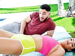 素人, デカ尻, デカチン, デカパイ, フェラチオ, バック, ジム, パンティ