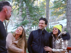 Stel, Sperma, Vingeren, Handbeurt, Man, Buiten, Kut duiken, Billekoek